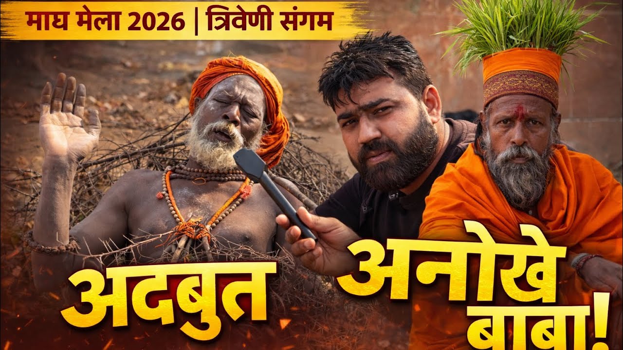  अद्भुत साधना! “अनोखे बाबा” | त्रिवेणी संगम दर्शन | गंगा आरती का भव्य, दिव्य  माघ मेला | Magh mela 