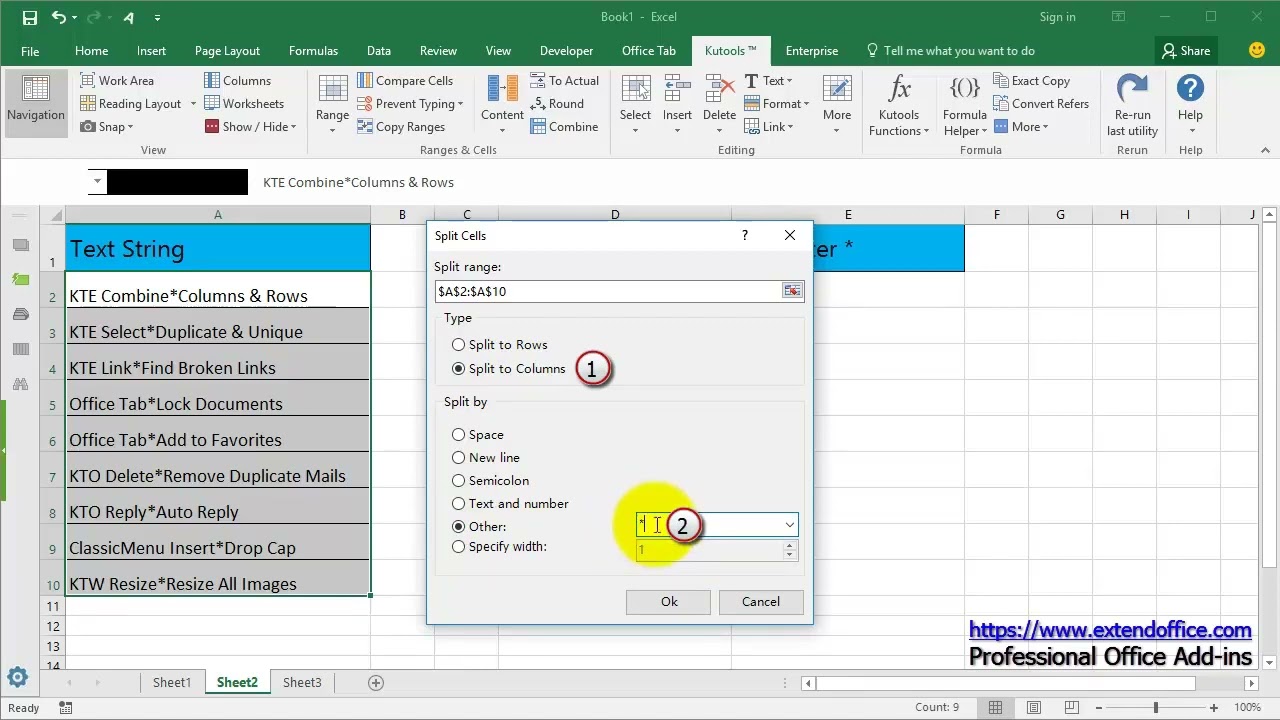 How to replace all after/before specific character or space in Excel