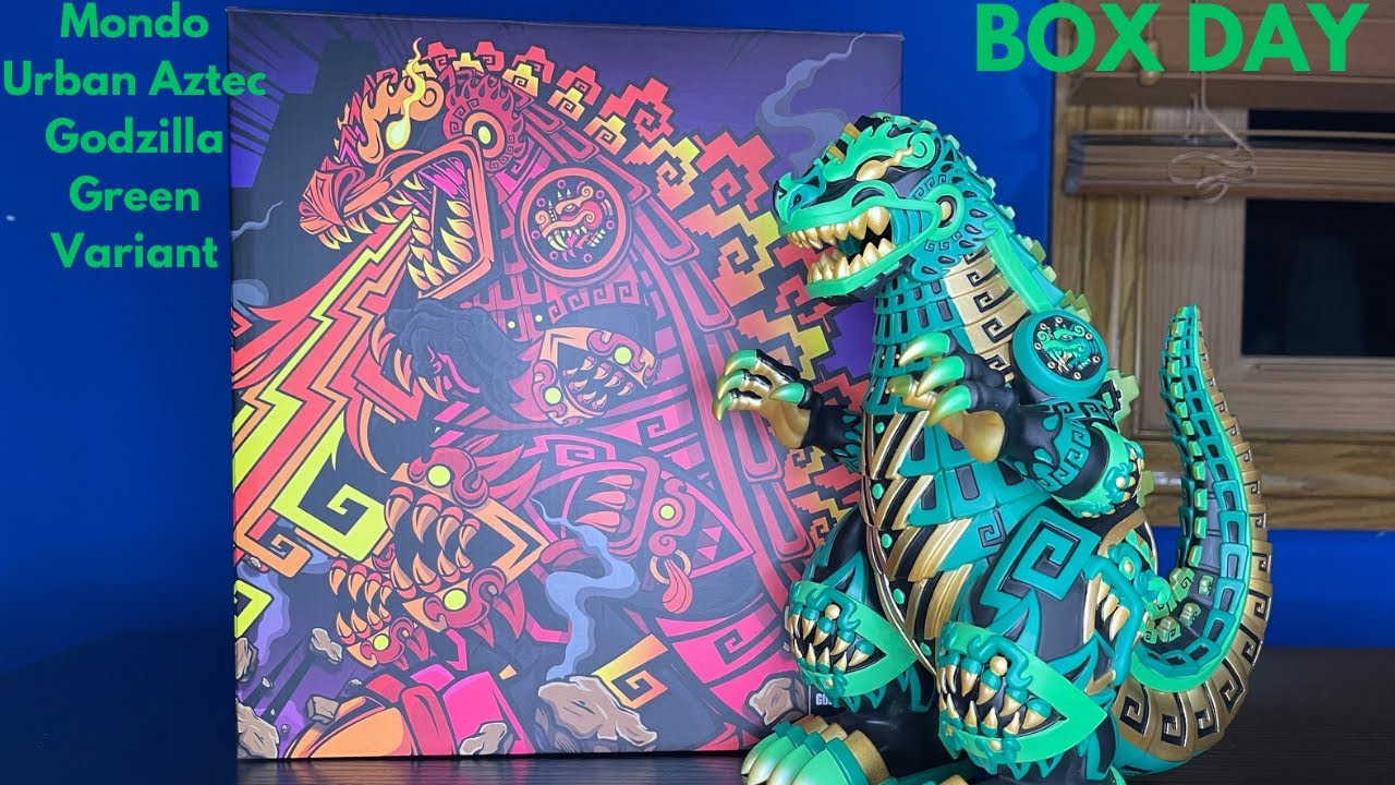 Mondo Urban Aztec Godzilla Green Variant Unboxing