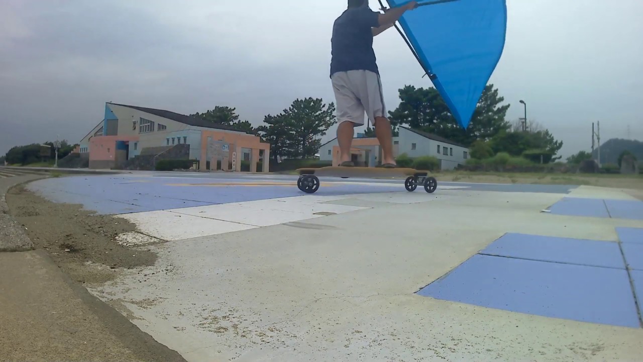 DIY Wing Skateboard　夏が終わった海でまったりとウィングスケート