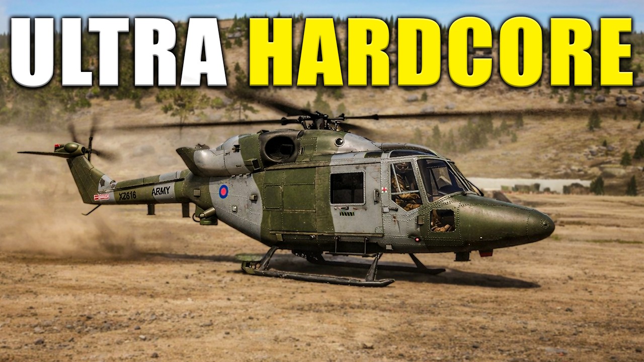 Опытный пилот тестирует новый Westland Lynx AH9 в режиме Ultra Hardcore | Arma Reforger