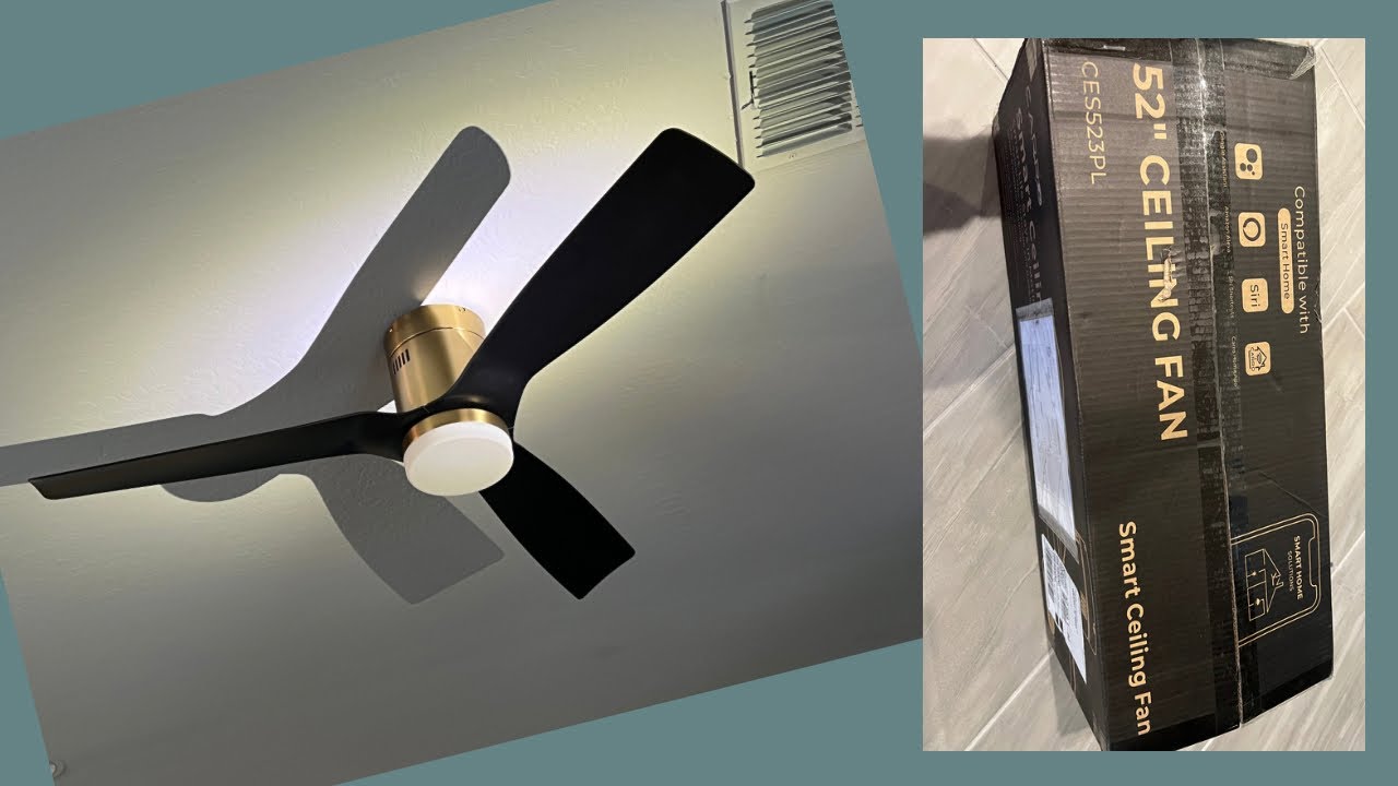 Carro smart ceiling fan 52” with lights and  10 speed DC motor | unbox | install | demo