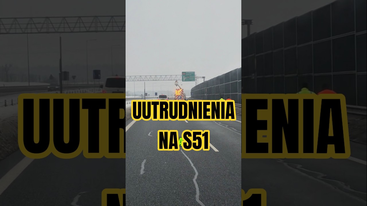 S51 utrudnienia. Zamknięty pas i roboty drogowe między Olsztyn a Olsztynek. Uwaga kierowcy #kierowcy