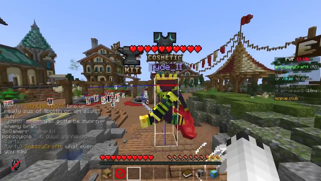 Proof of shinchan cheating in mcpvp club at 1:06 and accusing me of one