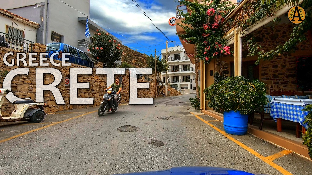 Crete | Greece | Relaxing Coastal Drive from Agia Galini to Agia Triada | Stunning Views & ASMR
