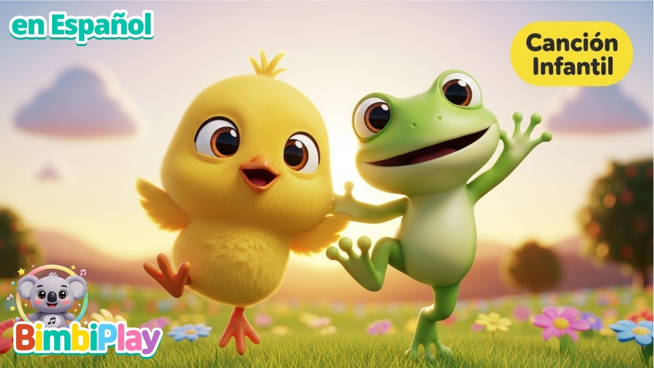 🐣🐸 ¡Pollito y Ranita Amigos | Canción Infantil de la Granja | Baila y Canta 🎶
