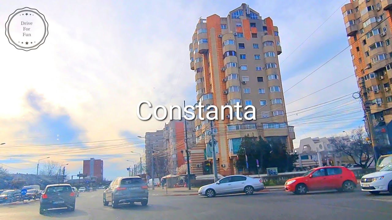 Evening drive in Constanta,the south side,relaxing driving