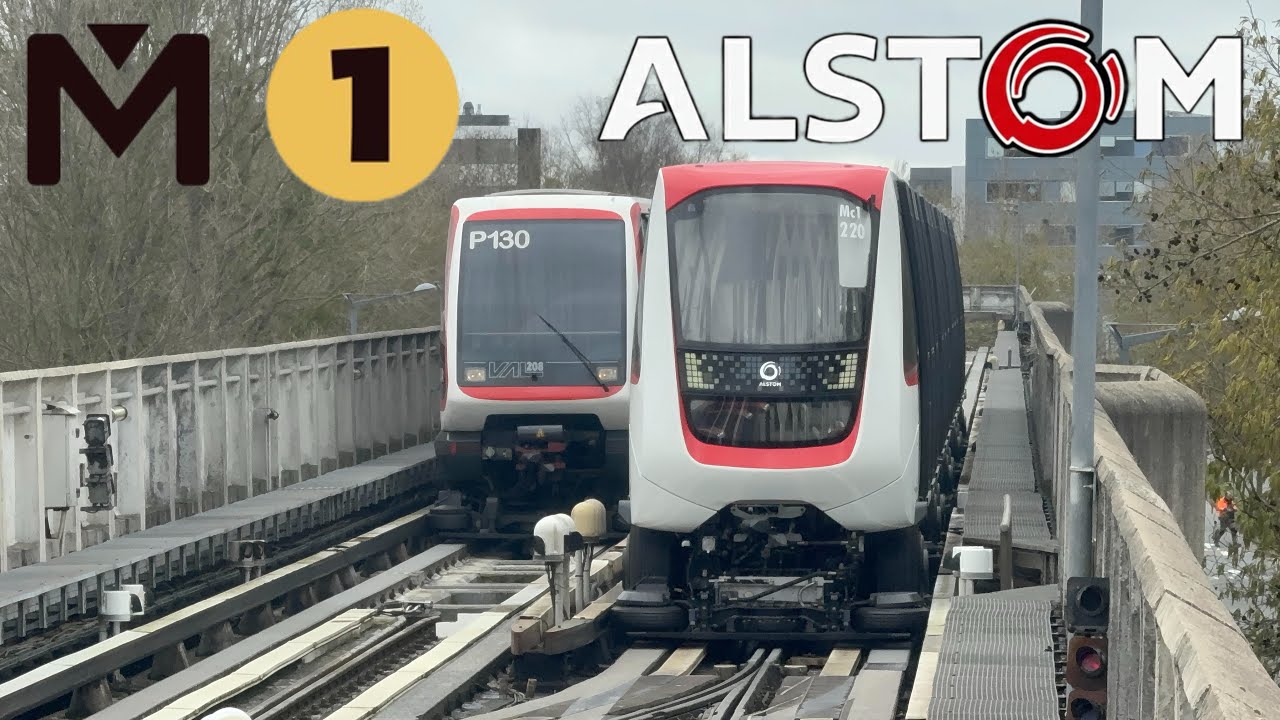 Vidéo [MÉTRO] Ligne 1 🟡 [ALSTOM] Trajet Complet Allez-Retour MÉTROPOLIS BOA Rame Mc 220