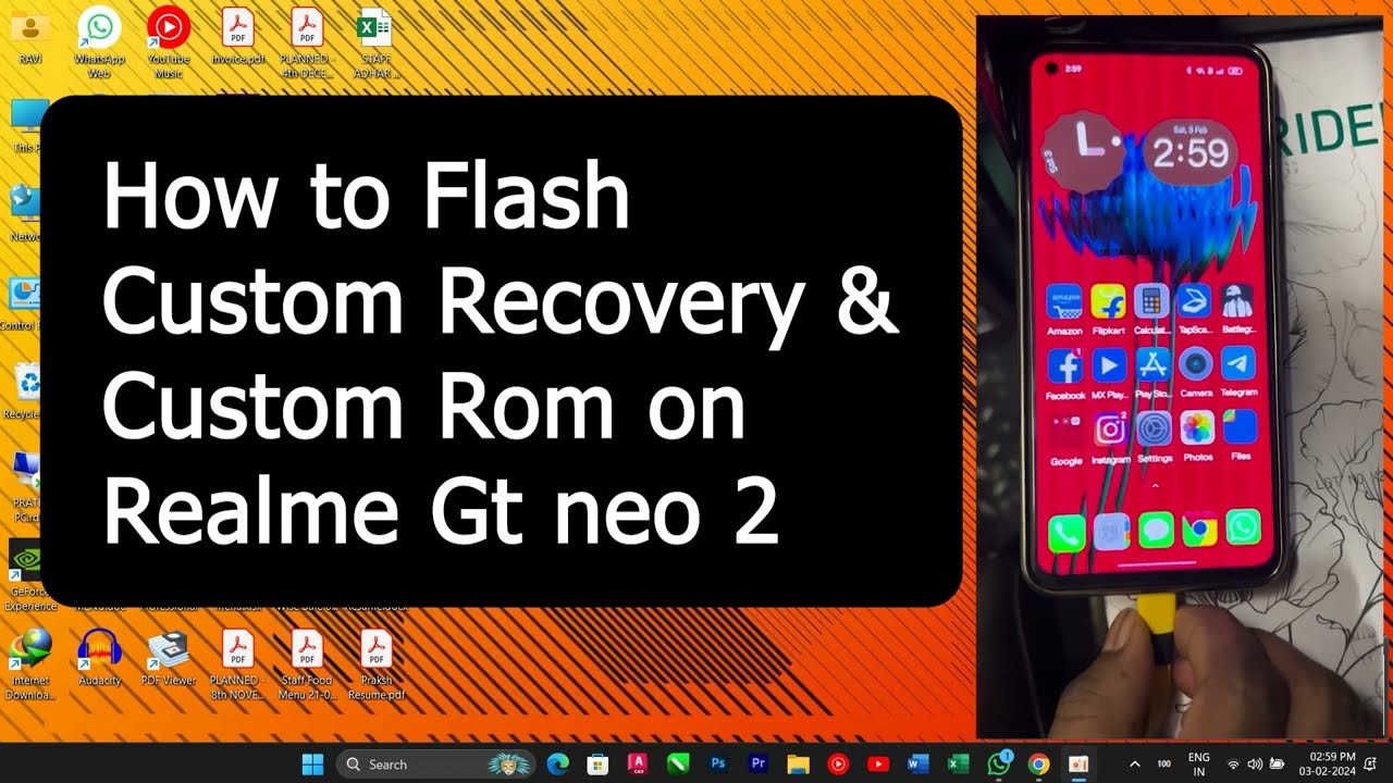 How to Install Cutom Recovery & Custom rom for Realme Gt Neo 2 (Bitra) | DerpFest Rom A14