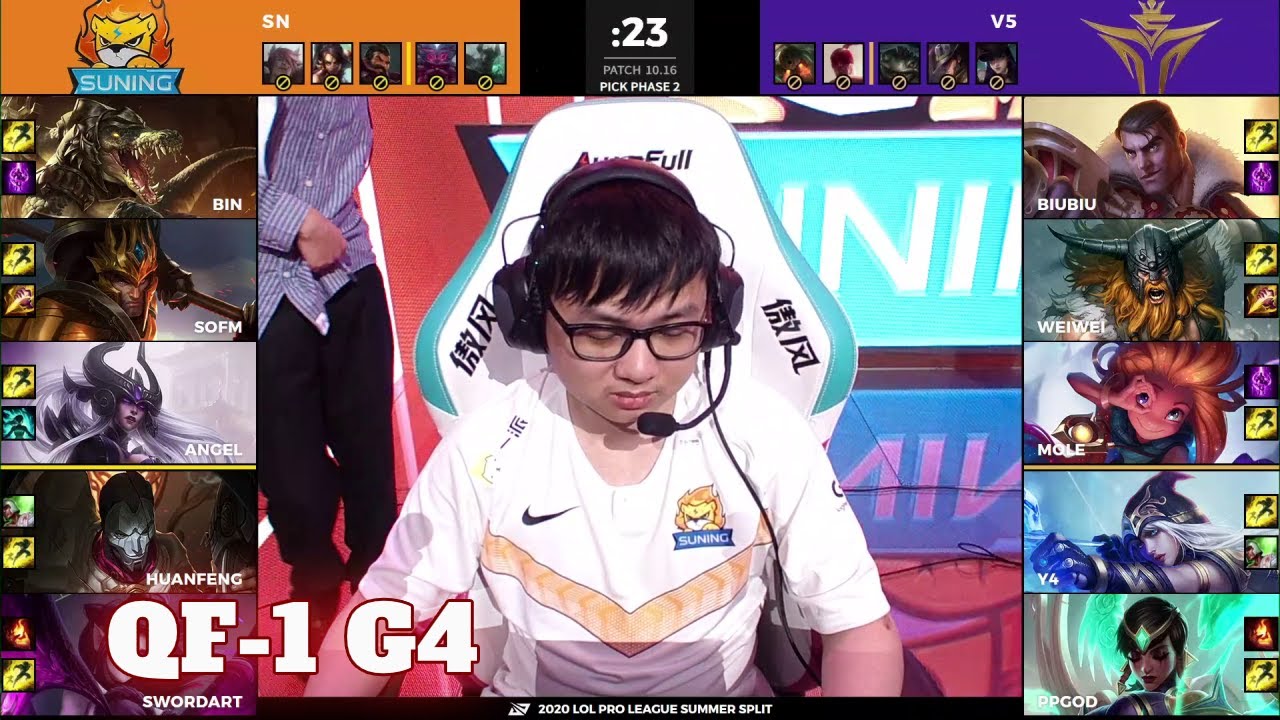SN vs V5 - Game 4 | Quarter Final Playoffs LPL Summer 2020 | Suning vs Victory Five G4