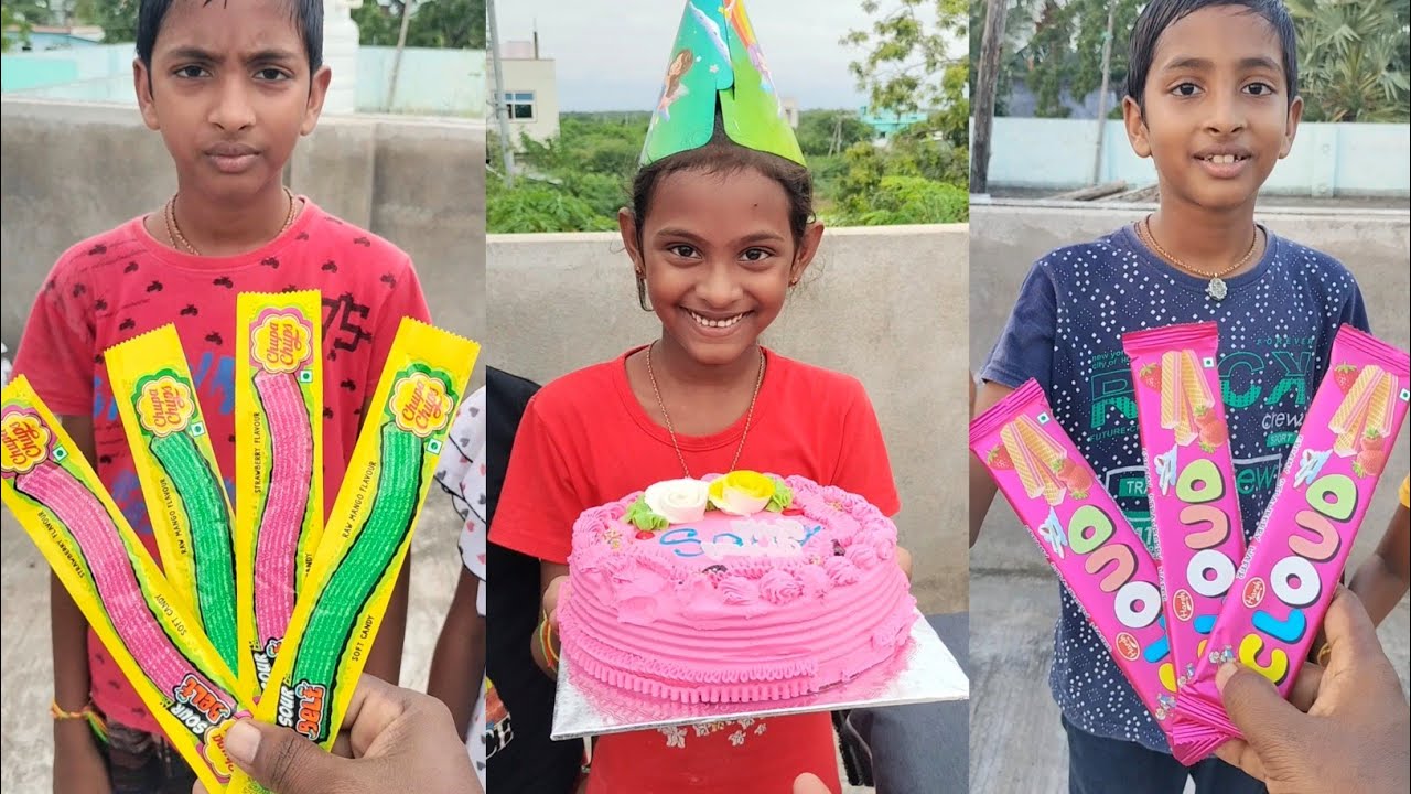 Gems candy lollipop happy birthday cake 🎂 Kit kat chocolate milkybar chocolate 