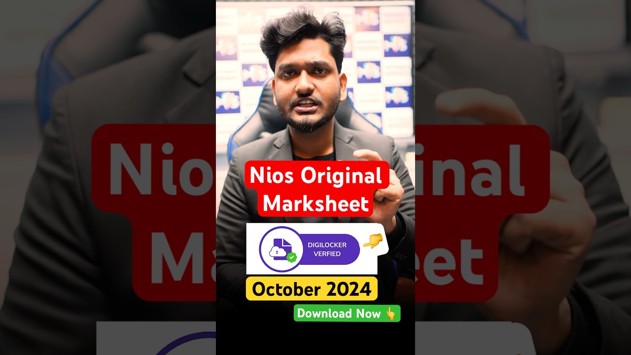 NIOS Original Marksheet Download From DigiLocker | Step by step Process #nios