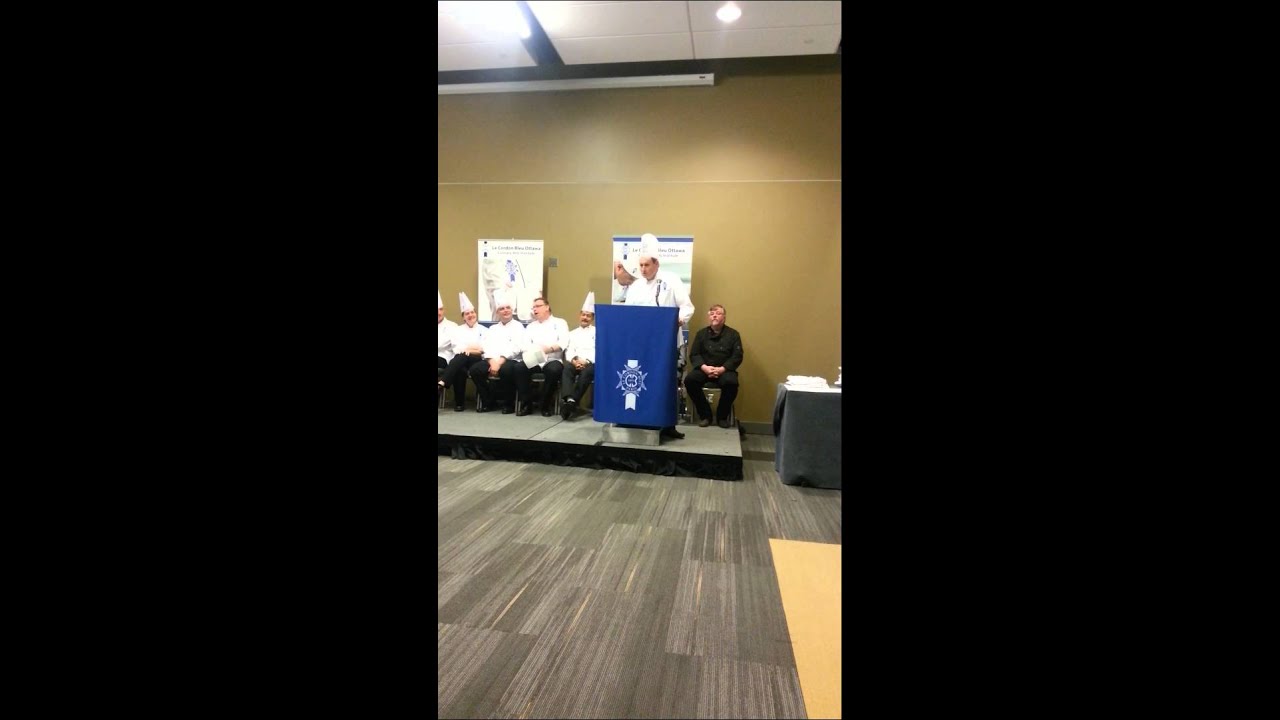 CordonBleuOttawa graduation ceremony.Chef's speech
