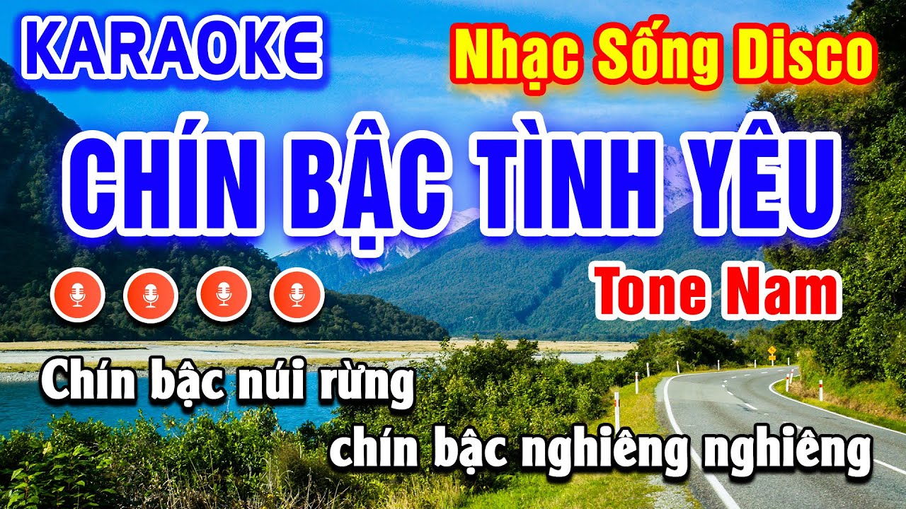 Chín Bậc Tình Yêu Karaoke Disco Tone Nam | Beat Hay Dễ Hát | PVQ Karaoke