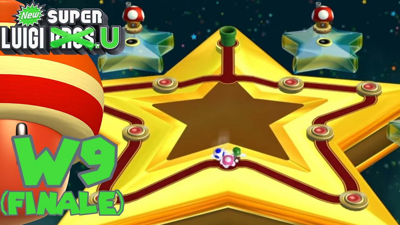 New Super Luigi U (Multiplayer) | World 9 (Superstar Road) (Finale): SRJ, Slime Boss and Mayonnaise