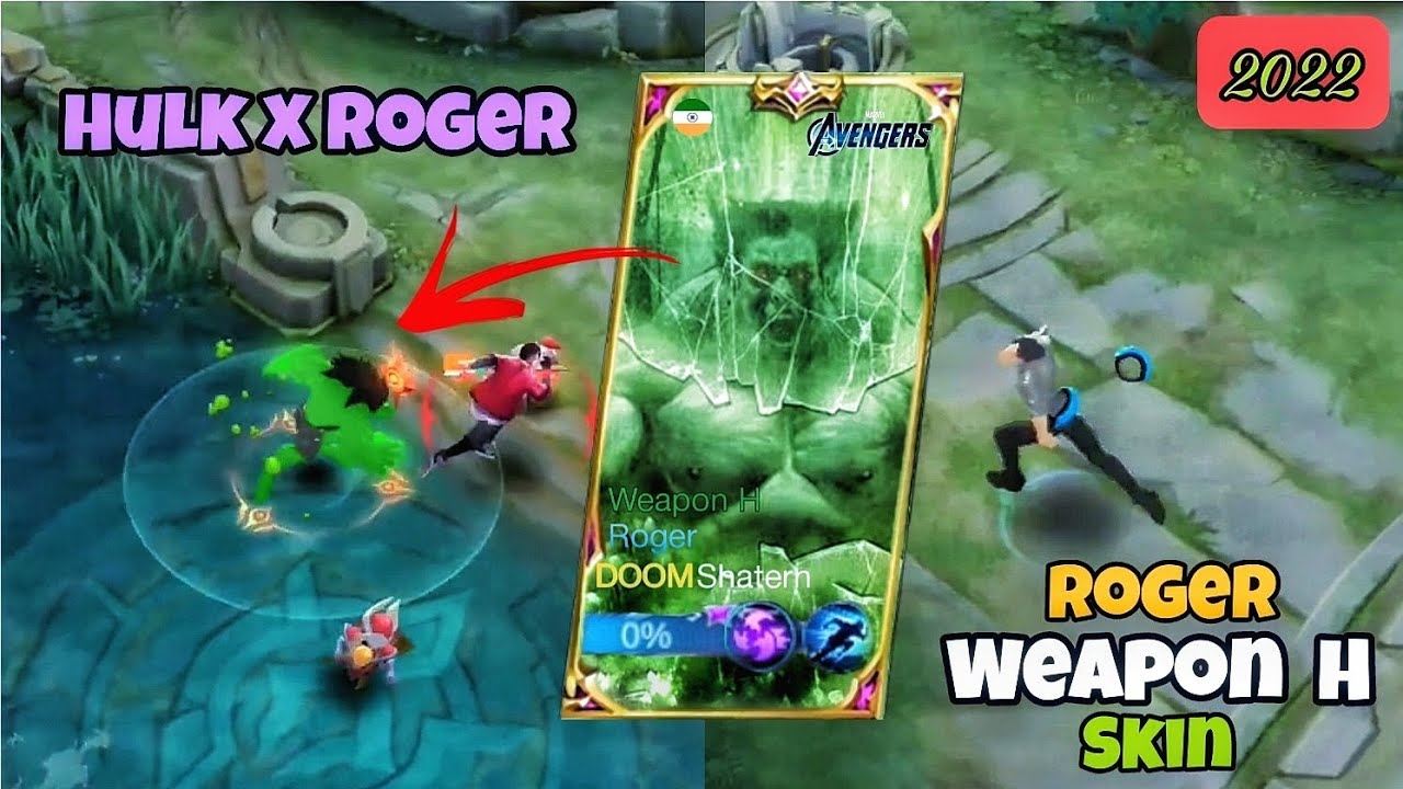 Roger Weapon H Skin || Roger x Hulk || Mlbb Marvel Collab Skin