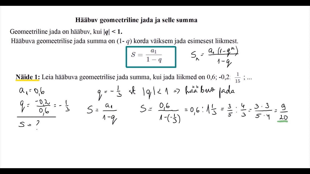 Hääbuv geomeetriline jada