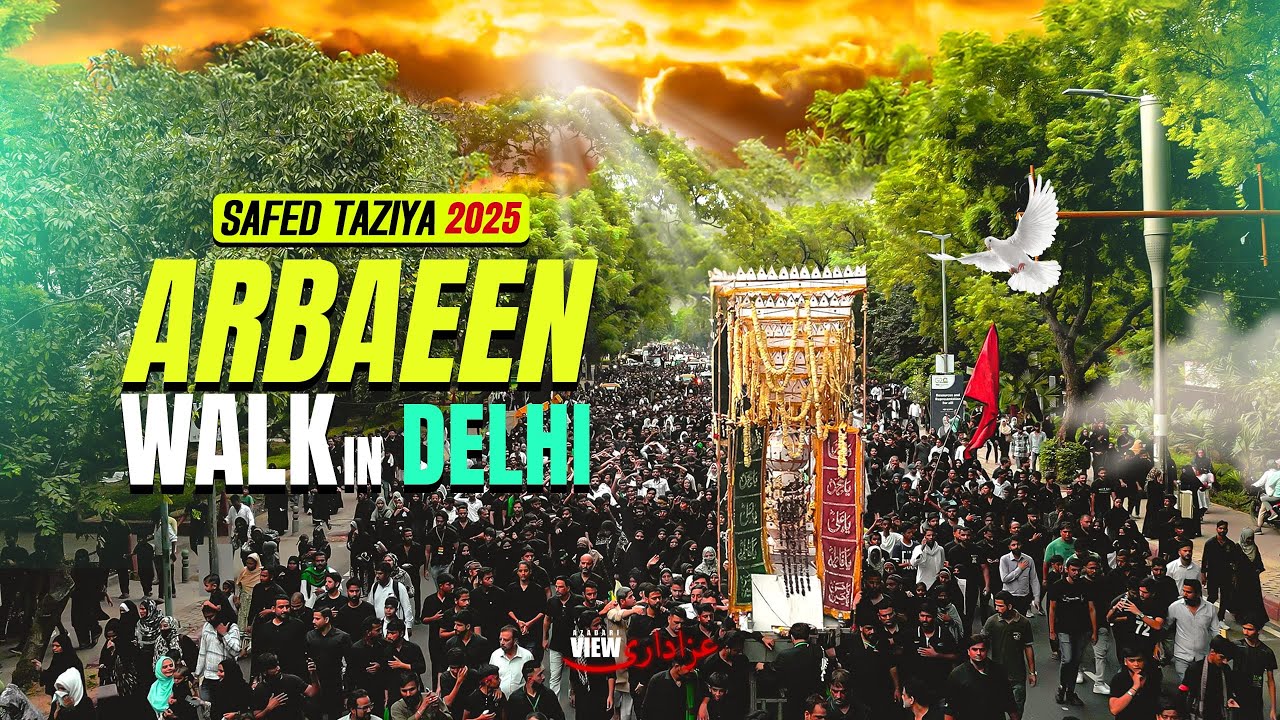 ARBAEEN IN DELHI | Safed Taziya | Drone Video #delhiazadari #safedtaziya #arbaeen2025 #azadariview