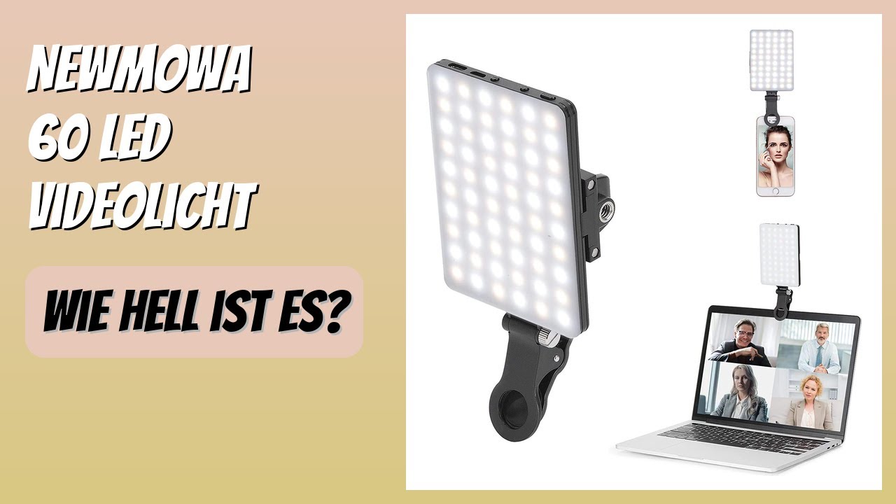 BEWERTUNG (2025): Newmowa 60 LED Videolicht. Infos