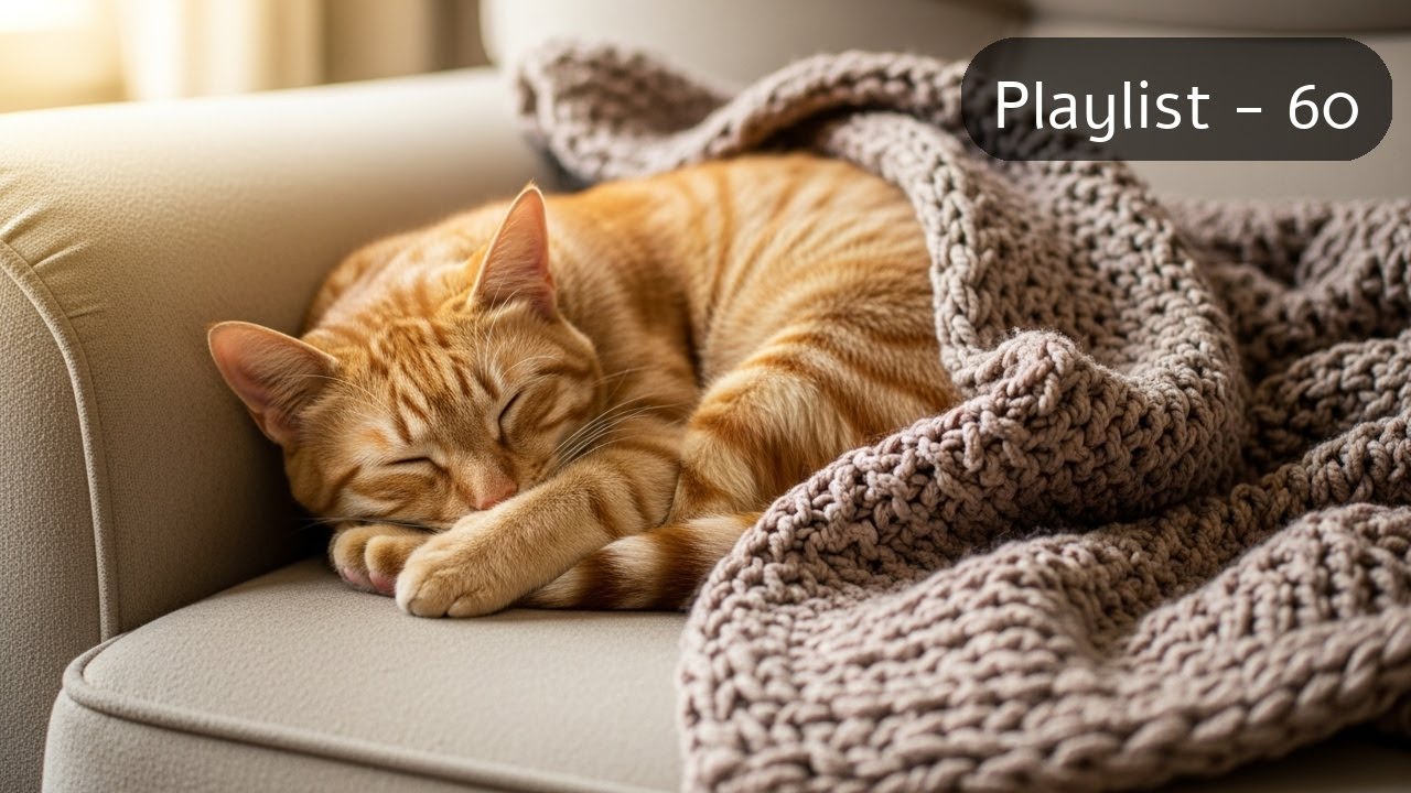 [Track - 60] Peaceful Piano Music with Cozy Sleeping Cat