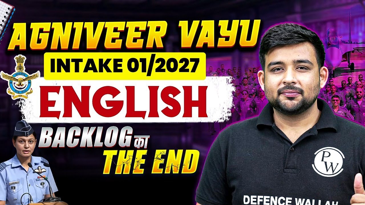 Agniveer Vayu Intake 01/2027 | English Backlog Class | Noun, Pronoun, Adjective
