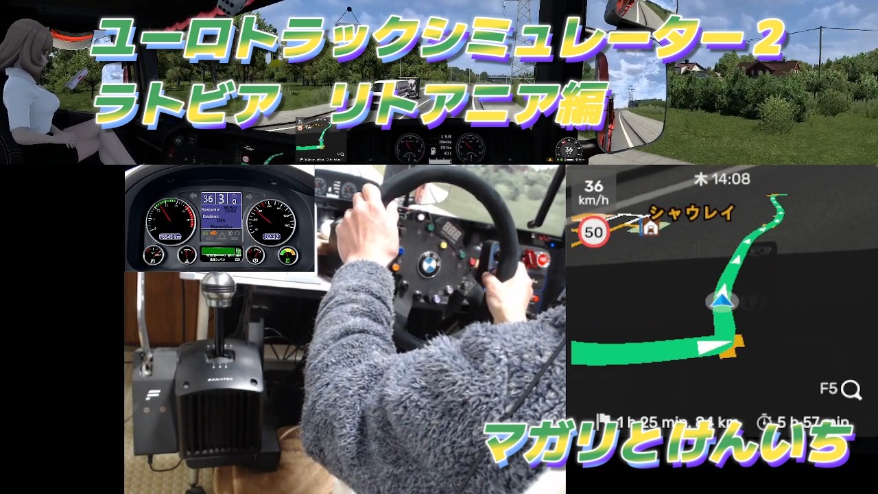 ユーロトラックシミュレーター２　リトアニアのシャウレイからリトアニアのパネヴェジースまで走る