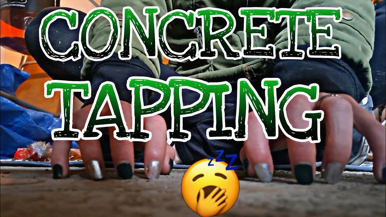 ASMR tingly concrete scratching & tapping , natural nails 💅 lofi