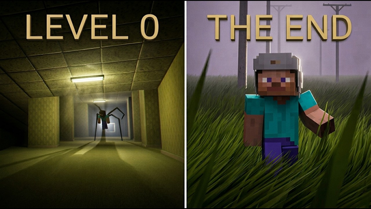 Minecraft, but I'm IN BACKROOMS(this is scary)