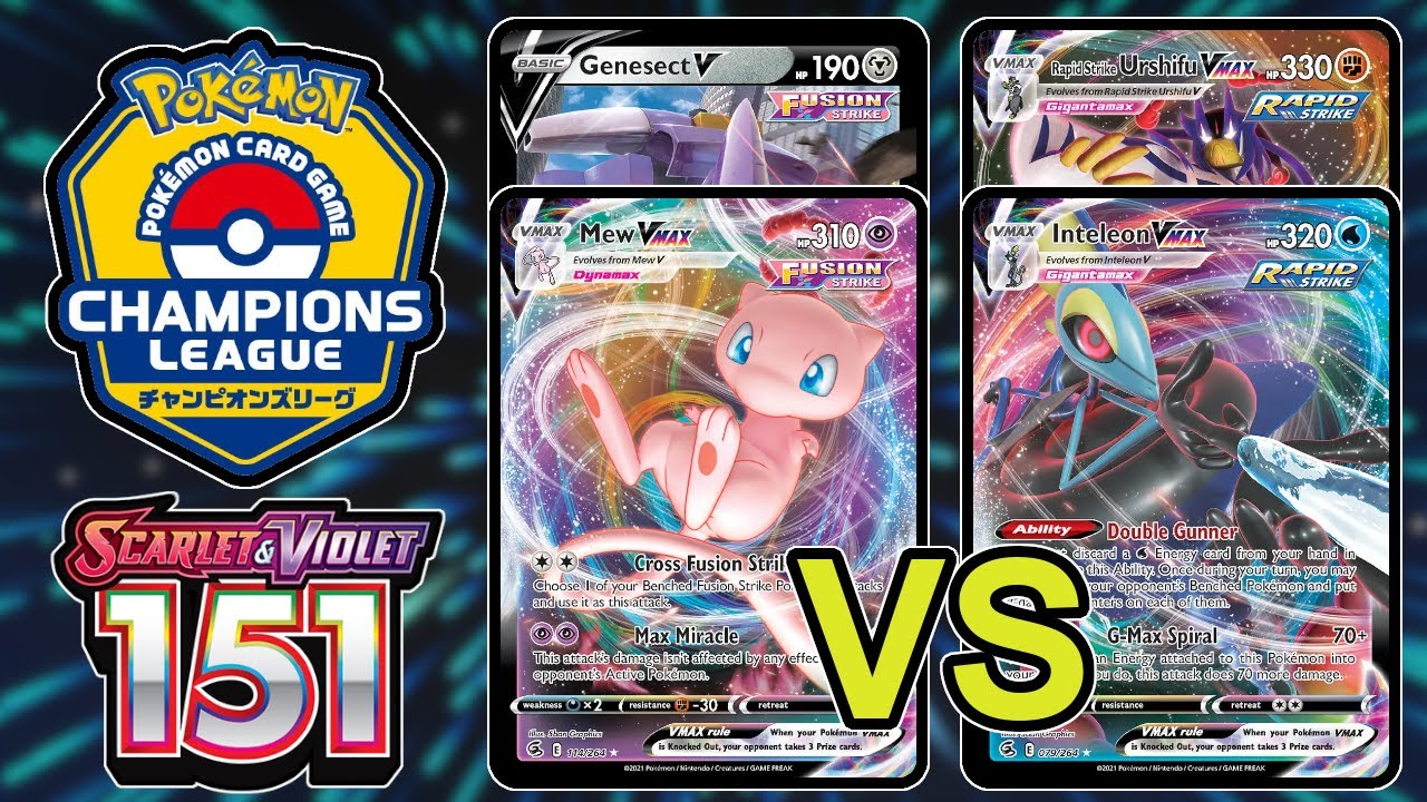 DAY 2 ROUND 4:  DTE Mew VMAX vs Rapid Strike Inteleon/Urshifu - SV 151 / Champions League Yokohama