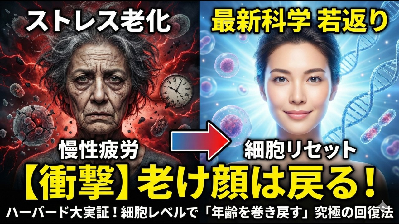 【ハーバード大が実証】ストレスで老けた顔は戻る。最新科学が暴く「細胞レベルの若返り」と最速の回復法