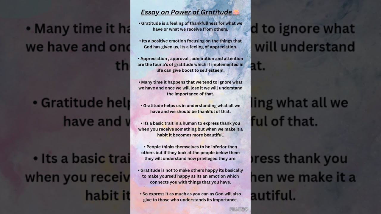 Essay on Power of Gratitude🪷......#trending #shorts