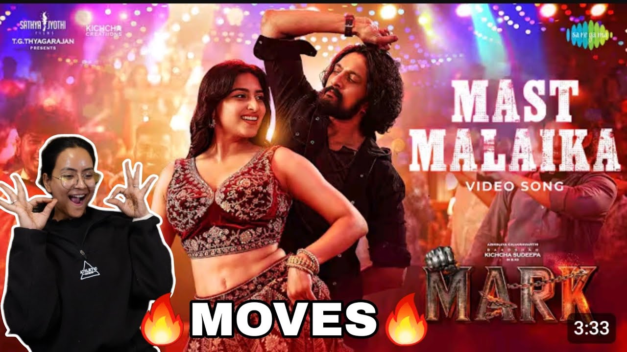 Mast Malaika Song Reaction | Mark  | Kichcha Sudeepa, Nishvika | Sadhana Reaction