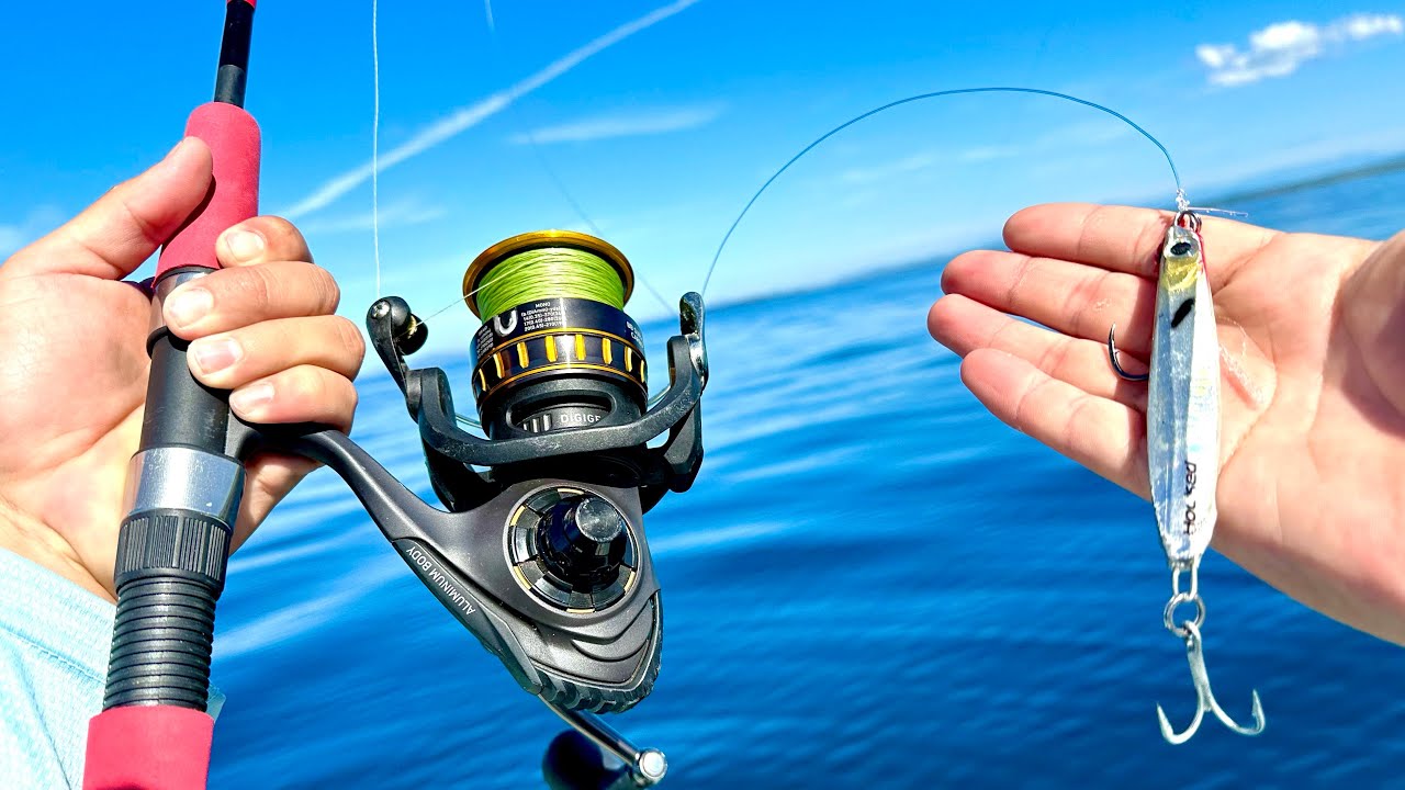 SERÁ el MEJOR SEÑUELO para PESCAR? // pesca de jigging en mar abierto // como pescar corvinas