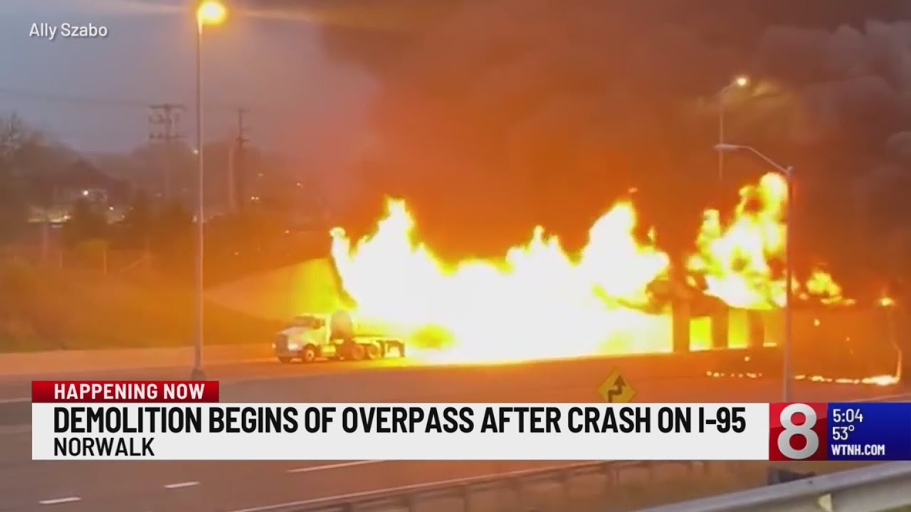 Demolition begins as Interstate 95 closure in Norwalk enters 2nd day