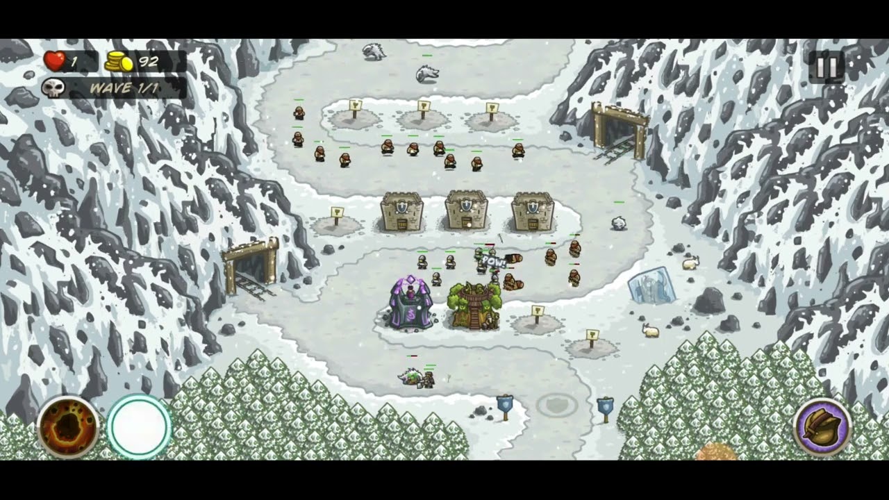 Kingdom Rush Coldstep Mines [Iron Challenge + Veteran]