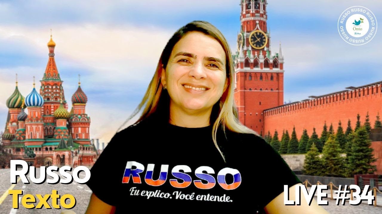 Live #34 || Aula de Russo |Texto: Погода в Москве