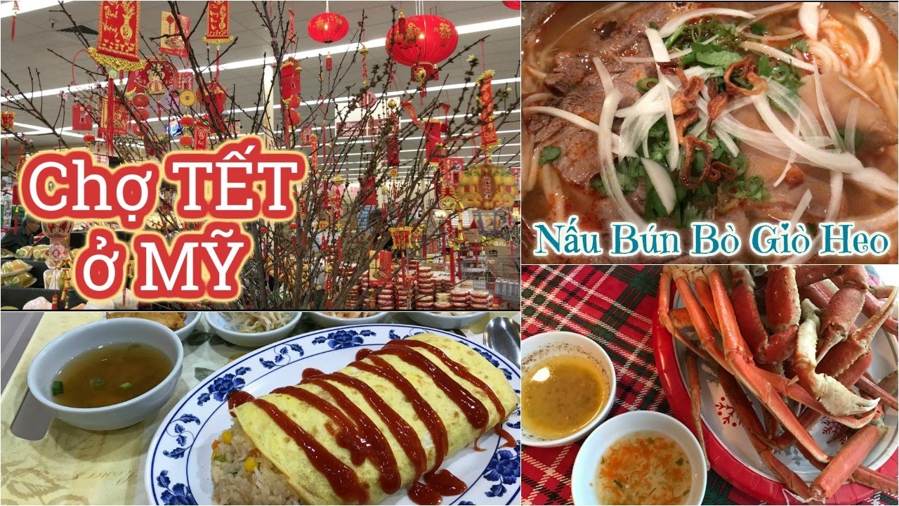 Cuối Tuần Đi Chợ Việt Nam Mua Sắm TẾT ♥ Nấu Bún Bò Giò Heo | mattalehang