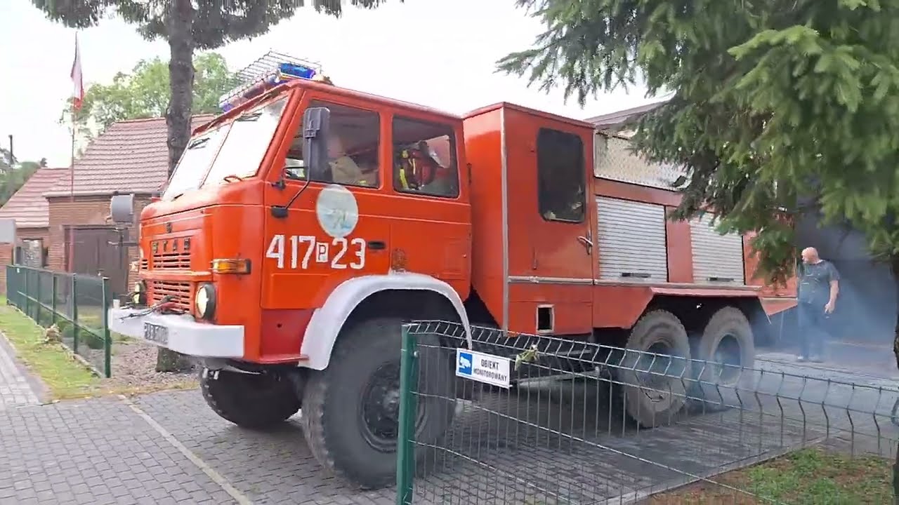 [GES 110] [TRĄBY] Alarmowanie i wyjazd alarmowy do wypadku samochodowego 🚗🚒🚨