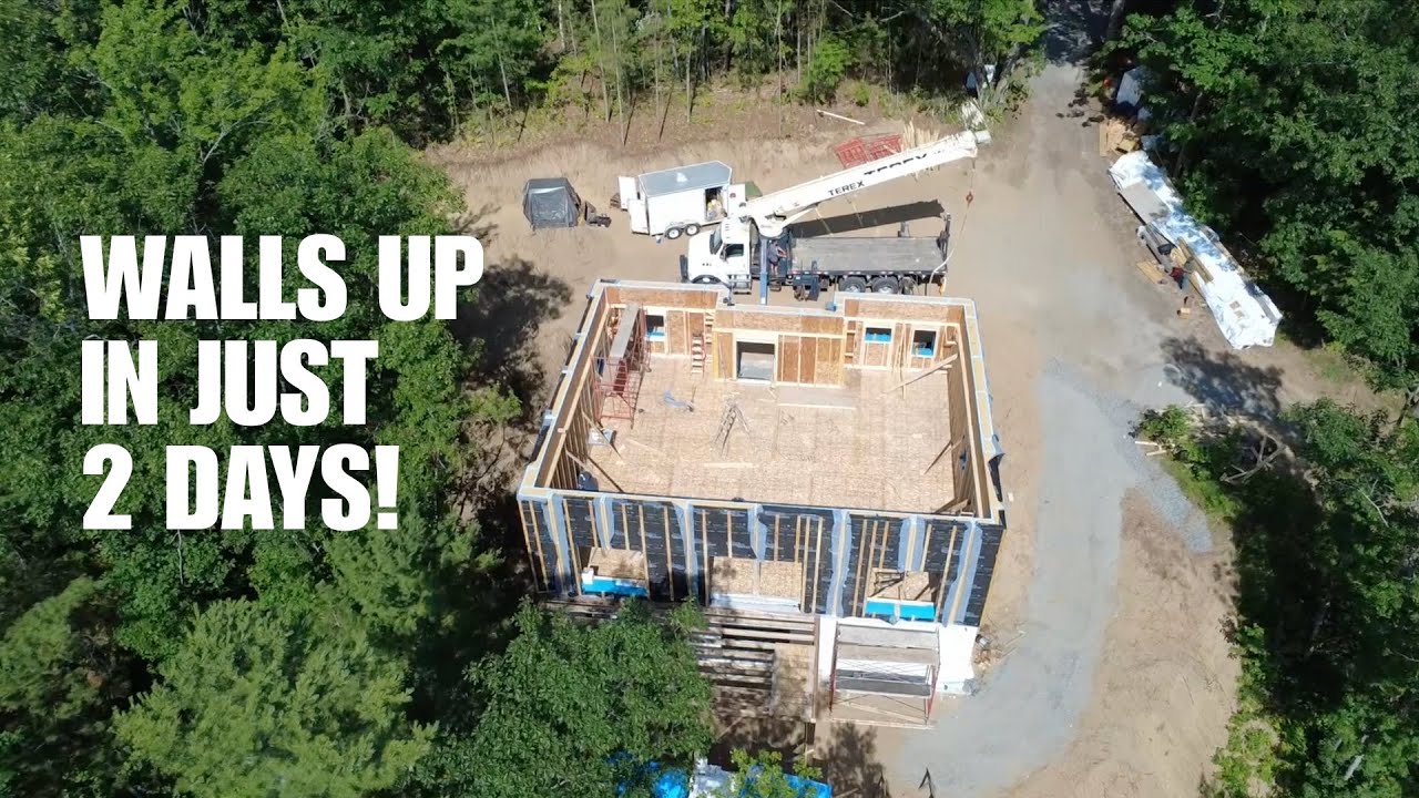 How to Build a Passive House Fast | Prefab Wall Panel Timelapse