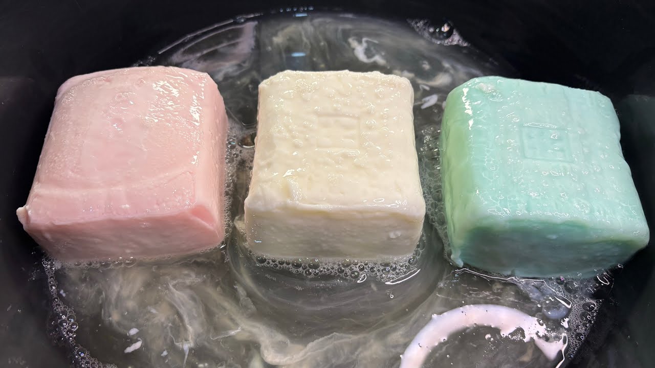 Asmr soap / Soaked soap / mushy soap and soak for 6 months #асмрsoap #asmr #asmrsoap #soakedsoaps