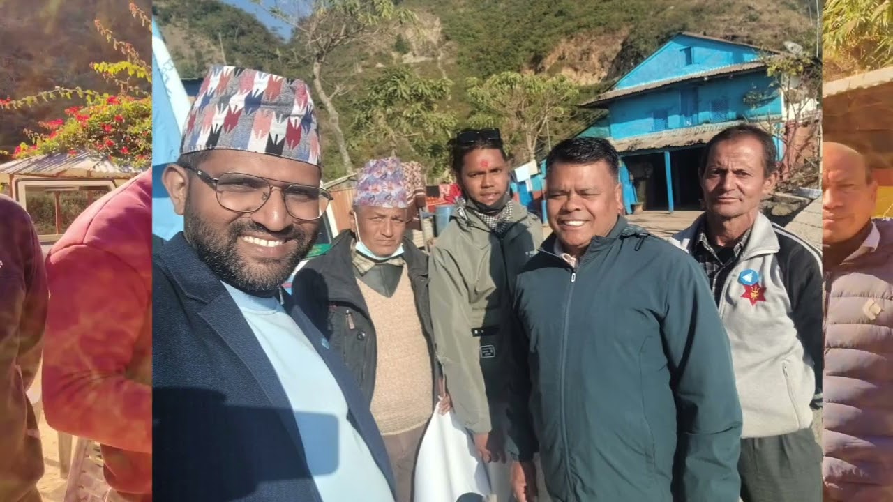 रास्वपाकाे तर्फबाट प्रतिनिधिसभा सदस्य पदका उम्मेदवार हरिप्रसाद भुसालकाे चुनावी गित ।