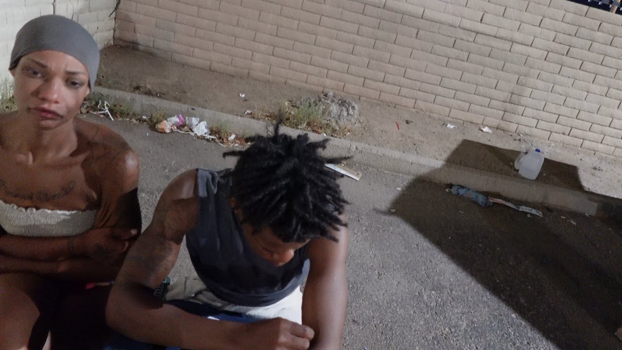 Kendra and Tyrone, homeless couple in Phoenix, AZ have been together for 12 years.