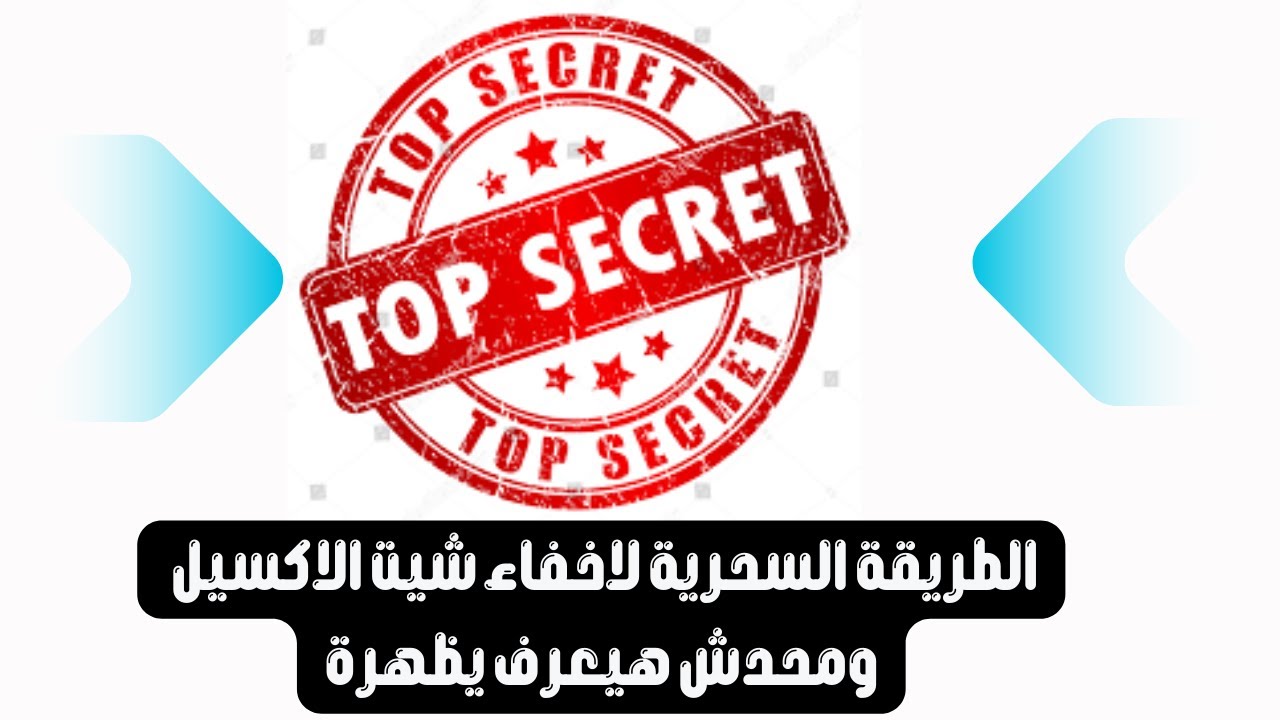 السر الخطير في إكسيل 🚀 أخفي شيت ومحدش يقدر يفتحه غيرك!