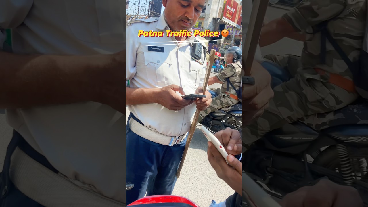 Patna traffic police 👮 stopped me & Challan for no reason  