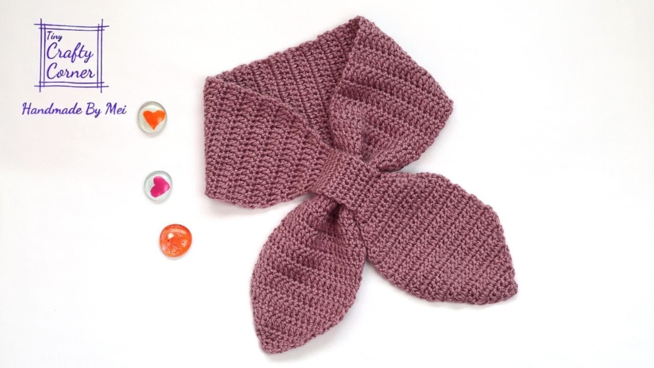 How To Crochet Easy Bow (Keyhole) Scarf