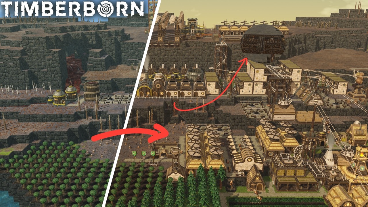 Windfarm and Production Timberborn Lowlands EP3