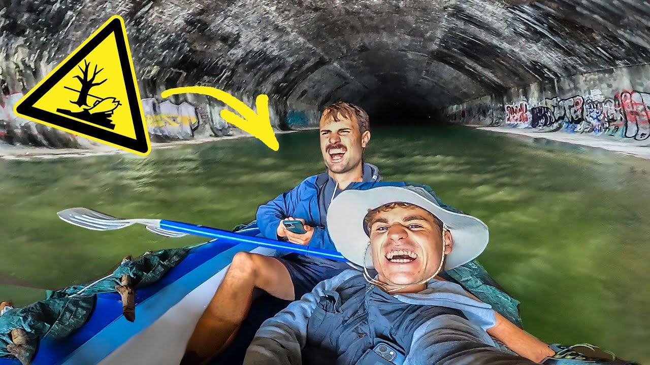 WILDE BOOTSFAHRT über EKELFLUSS durch STOCKFINSTEREN TUNNEL!🤮 | von WIENFLUSS bis zum DONAUKANAL