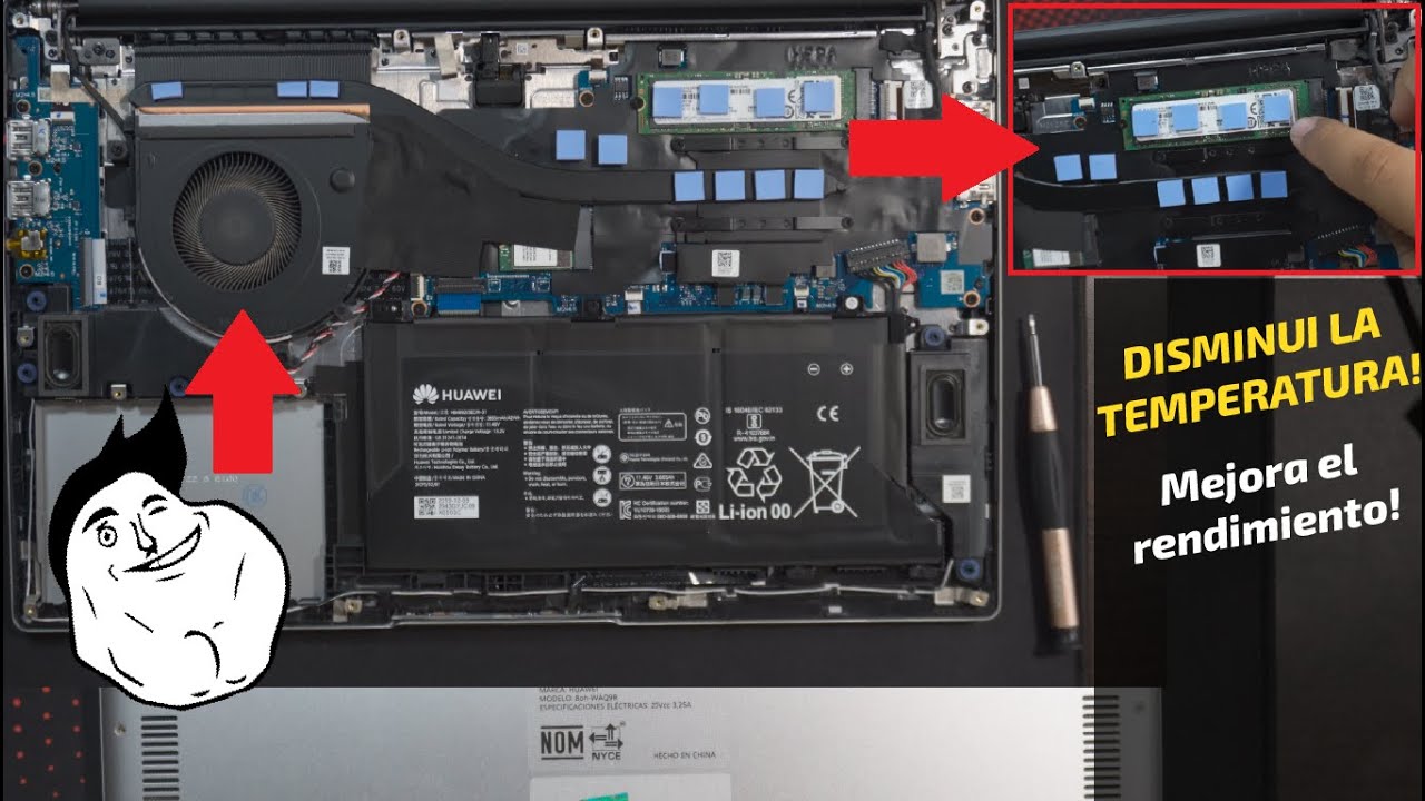 MANTENIMIENTO para Notebook / Laptop - HUAWEI Matebook D15 - Limpieza, desarmado - armado, trucos