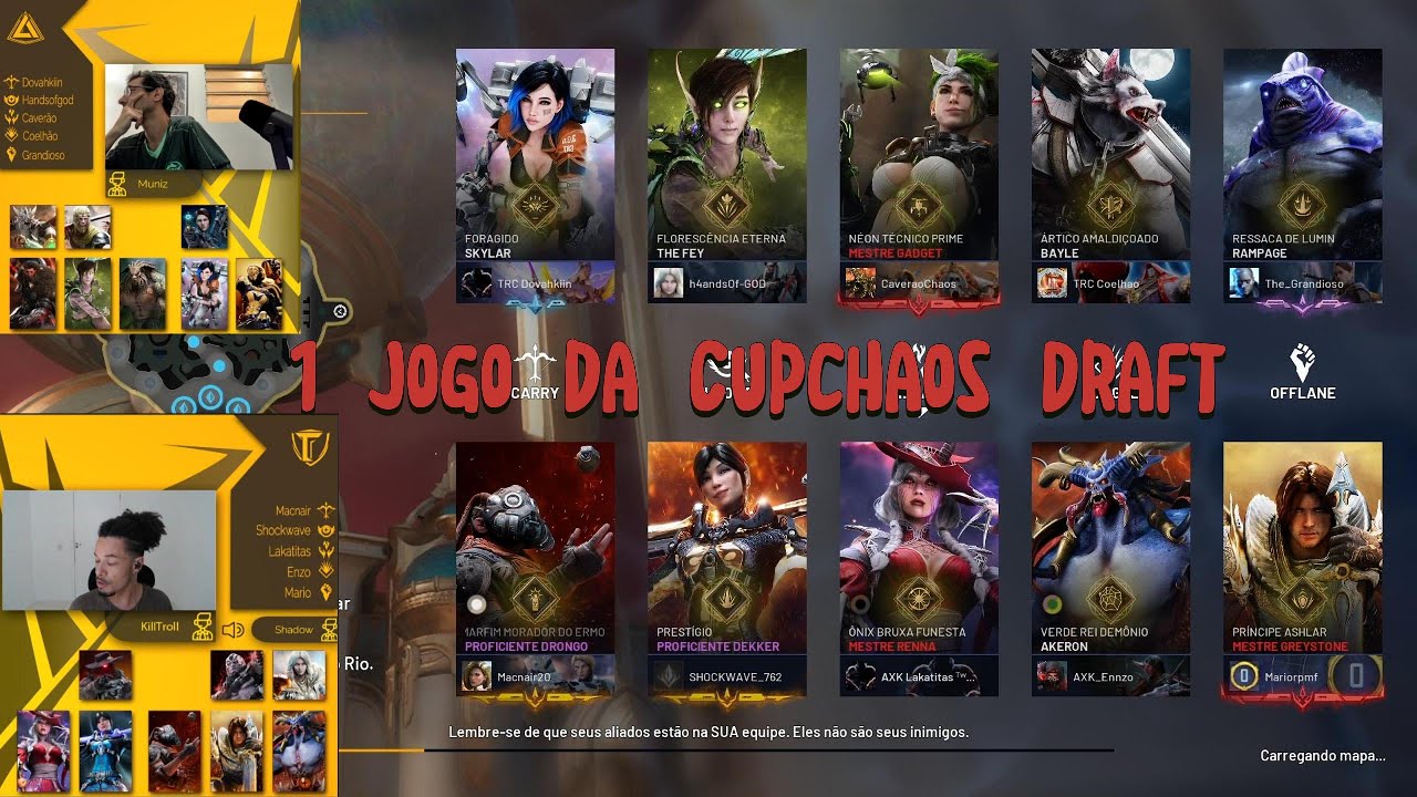 Segue a call do nosso 1º jogo na CUPCHAOS!