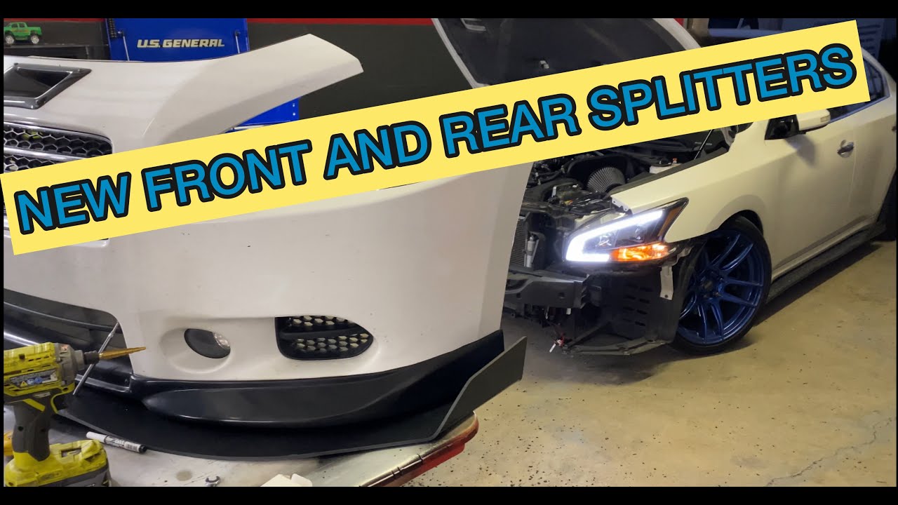 Front Splitter Install On 7th gen Nissan Maxima #Modified #Youtuber
